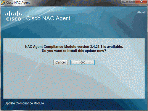 NAC Agent Compliance Module Upgrade